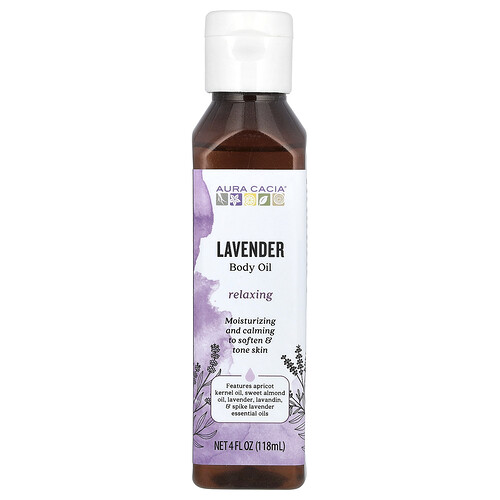 Aura Cacia, Body Oil, Lavender, 4 fl oz (118 ml)