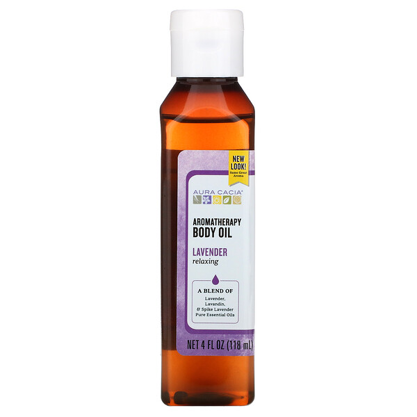 Aromatherapy Body Oil, Relaxing Lavender, 4 fl oz (118 ml)