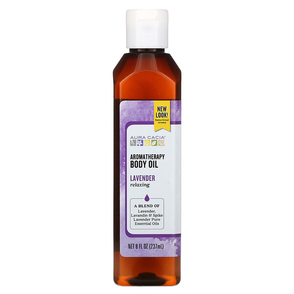 Aura Cacia‏, Aromatherapy Body Oil, Relaxing Lavender, 8 fl oz (237 ml)