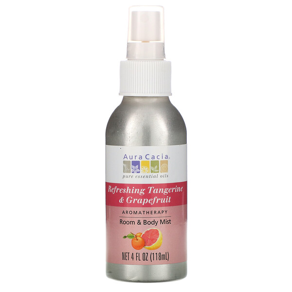 Aromatherapy Room & Body Mist, Refreshing Tangerine & Grapefruit, 4 fl oz (118 ml)
