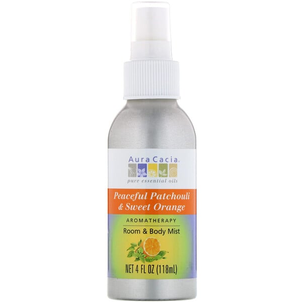 Aromatherapy Room & Body Mist, Peaceful Patchouli & Sweet Orange, 4 fl oz (118 ml)
