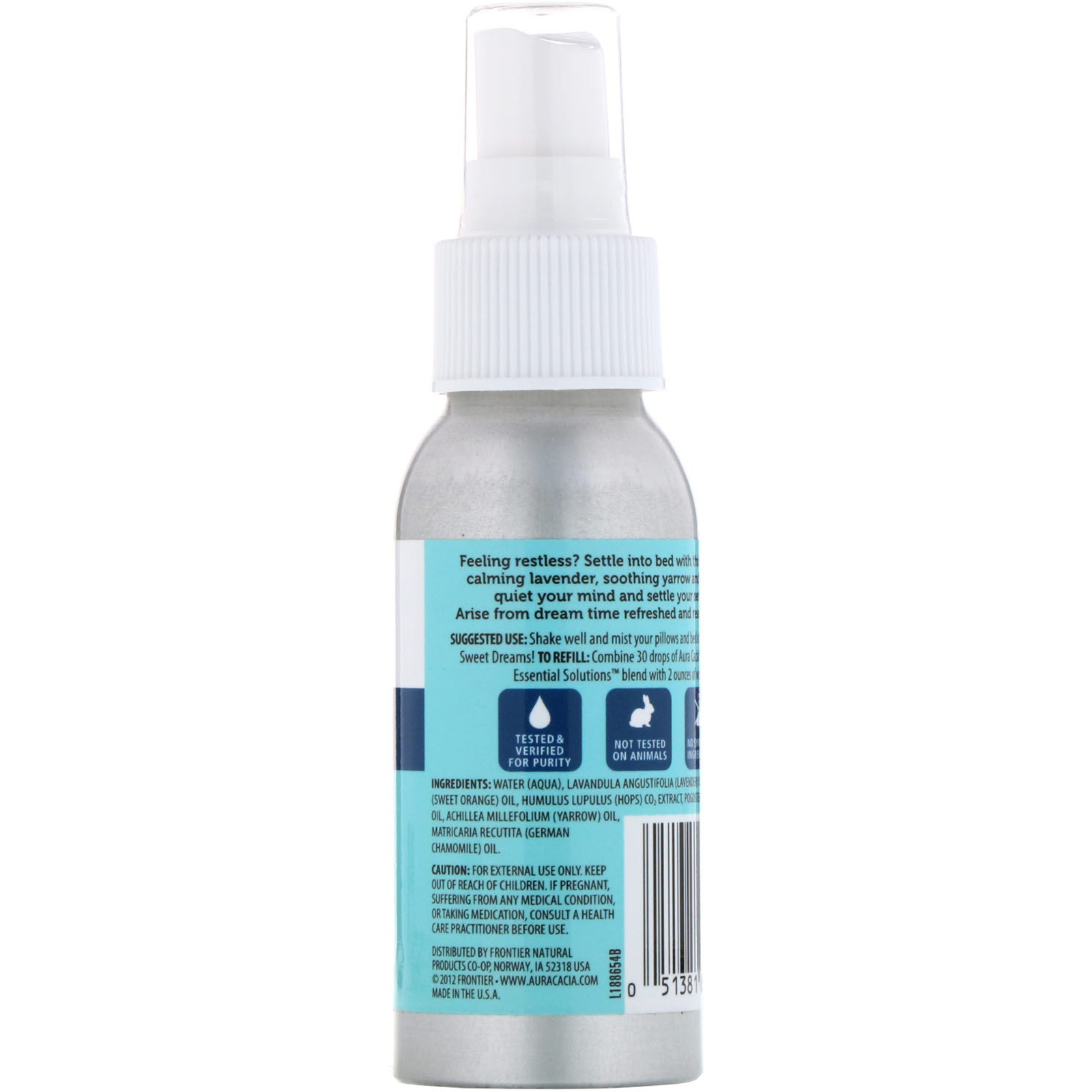 Aura Cacia Pillow Potion Essential Solutions Mist 2 Fl Oz 59