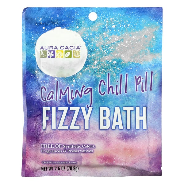 Aura Cacia, Fizzy Bath, Calming Chill Pill, 2.5 oz (70.9 g)
