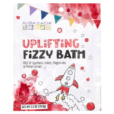 Aura Cacia, Kids, Uplifting Fizzy Bath, 2.5 oz (70.9 g)