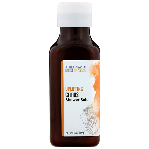 Aura Cacia‏, Shower Salt, Uplifting Citrus, 16 oz (454 g)