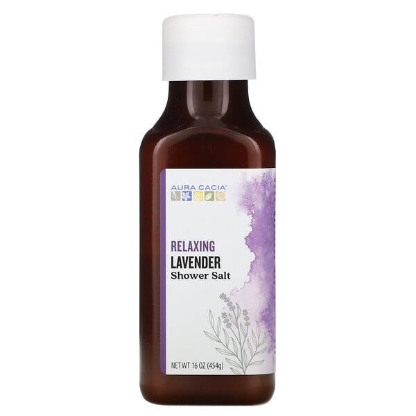 Aura Cacia, Shower Salt, Relaxing Lavender, 16 oz (454 g)
