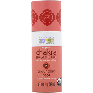 Аура Кация, Organic Chakra Balancing Aromatherapy Roll-On, Grounding Root, 0.31 fl oz (9.2 ml) отзывы