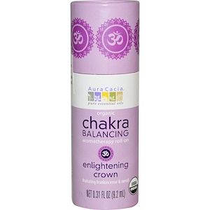 Аура Кация, Organic Chakra Balancing Aromatherapy Roll-On, Enlightening Crown, 0.31 fl oz (9.2 ml) отзывы