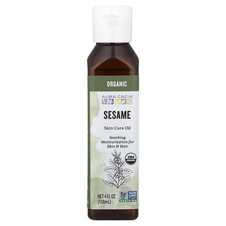 Aura Cacia, Organsko ulje za njegu kože, sezam, 118 ml