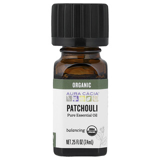 Aura Cacia, Pure etherische olie, biologische patchouli, 7,4 ml