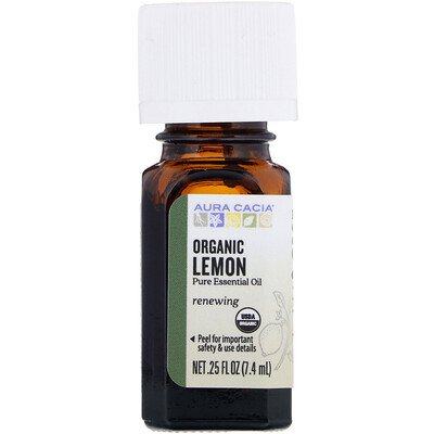 

Aura Cacia Organic Lemon, .25 fl oz (7.4 ml)
