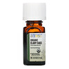 Aura Cacia, Pure Essential Oil, Organic Clary Sage, .25 fl oz (7.4 ml)