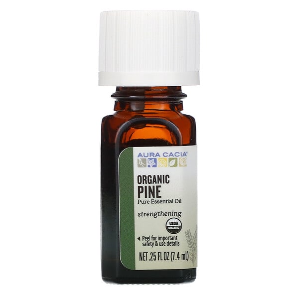 Aura Cacia, Pure Essential Oil, Organic Pine, 0.25 fl oz (7.4 ml)
