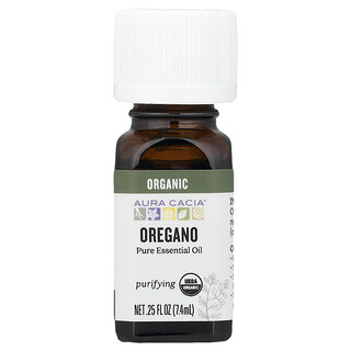 Aura Cacia, Aceite esencial puro, Orégano orgánico, 7,4 ml (0,25 oz. líq.)