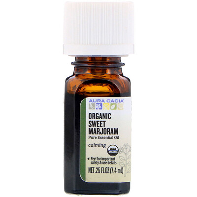 

Aura Cacia Organic, сладкий майоран, 0,25 жидкой унции (7,4 мл)