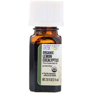 Отзывы о Аура Кация, Pure Essential Oil, Organic Lemon Eucalyptus, .25 fl oz (7.4 ml)