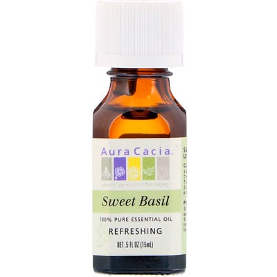 100% Pure Essential Oil, Sweet Basil, .5 fl oz (15 ml)