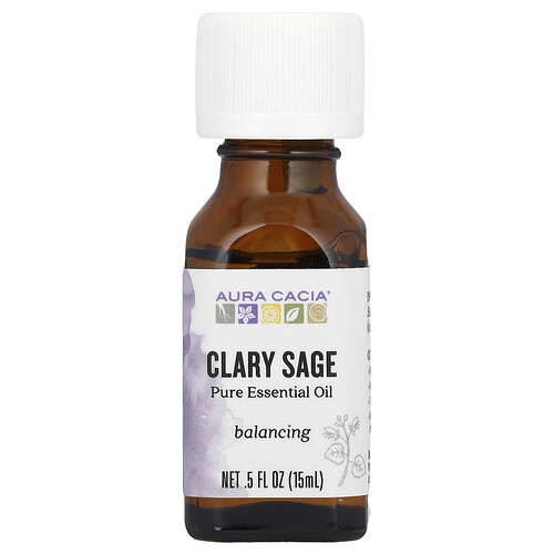 Aura Cacia, Pure Essential Oil, reines ätherisches Öl, Muskatellersalbei, 15 ml (0,5 fl. oz.)