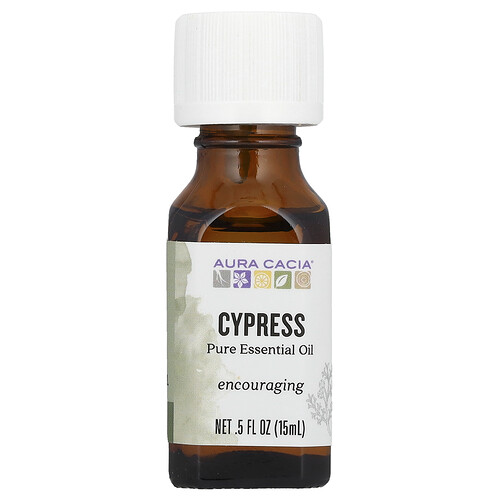 Aura Cacia Pure Essential Oil, Cypress, 0.5 fl oz (15 ml)