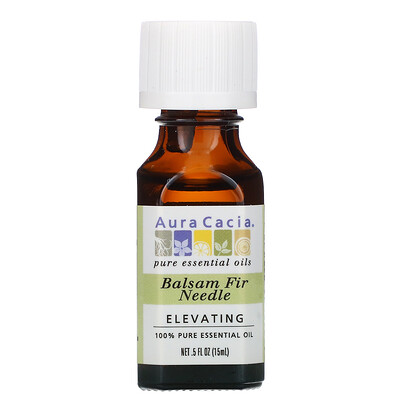 Aura Cacia 100% чистое эфирное масло, хвоя пихты бальзамической, 15 мл (0,5 жидк. унции)