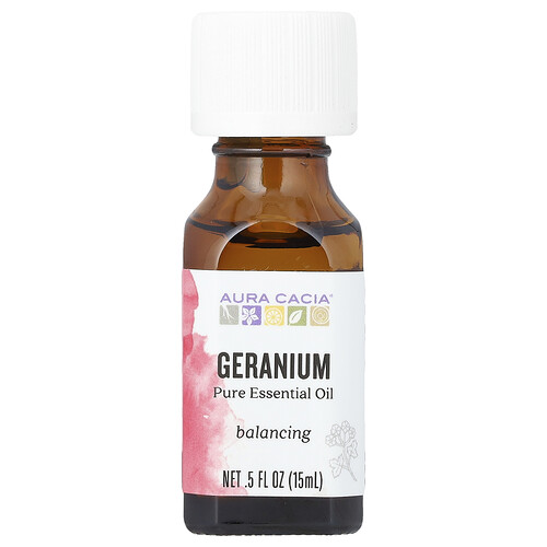 Aura Cacia, Pure Essential Oil, reines ätherisches Öl, Geranie, 15 ml (0,5 fl. oz.)