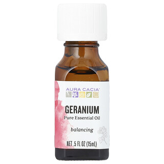 Aura Cacia, 全精油，天竺葵，0.5 盎司（15 毫升）