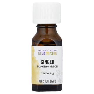 Aura Cacia, Чистое эфирное масло, имбирь, 15 мл (0,5 жидк. унц.)