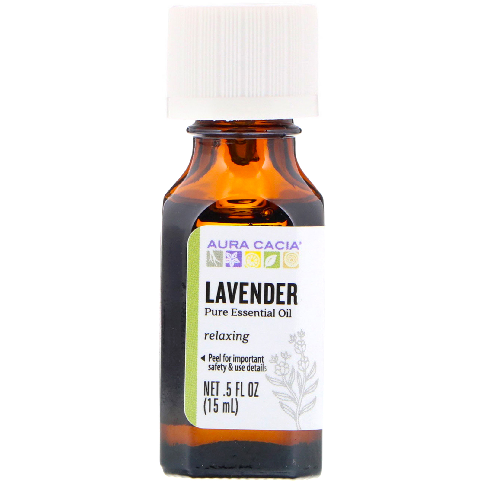 Aura Cacia, Pure Essential Oil, Lavender, .5 fl oz (15 ml) - iHerb