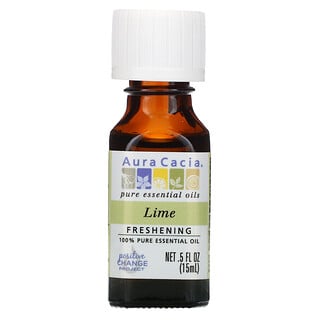 Aura Cacia, Aceite esencial 100 % puro, Lima, 15 ml (0,5 oz. líq.)