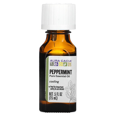 Aura Cacia Pure Essential Oil, Peppermint, .5 fl oz (15 ml)