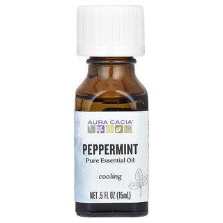 Aura Cacia, Pure Essential Oil, Peppermint, 0.5 fl oz (15 ml)