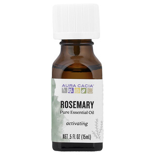 Aura Cacia, Saf Esansiyel Yağ, Biberiye, 0,5 fl oz (15 ml)
