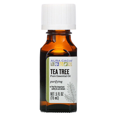 Купить Aura Cacia чистое эфирное масло, чайное дерево, 15 мл (5 жидк. унций)