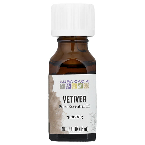 Aura Cacia, Aceite esencial puro, Vetiver, 15 ml (0,5 oz. líq.)