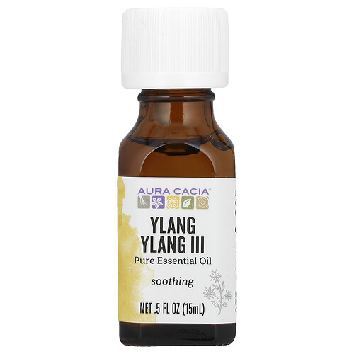 Aura Cacia Pure Essential Oil, Ylang Ylang III, 0.5 fl oz (15 ml)