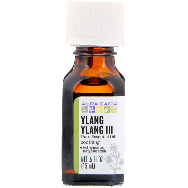 Aura Cacia‏, 100% Pure Essential Oil, Ylang Ylang III, Sensual, .5 fl oz (15 ml)