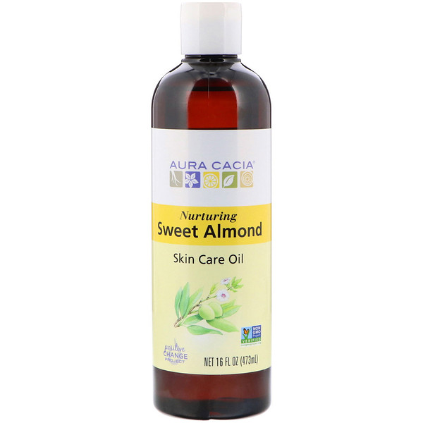Aura Cacia, Skin Care Oil, Nurturing Sweet Almond, 16 fl oz (473 ml)
