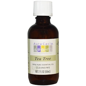 Aura Cacia, 100% чистое эфирное масло чайного дерева, 2 жидкие унции (59 мл)