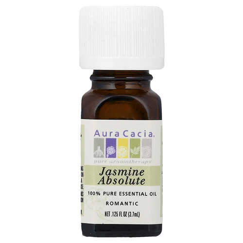 Aura Cacia 100% Pure Essential Oil, Jasmine Absolute, 0.125 fl oz (3.7 ml)