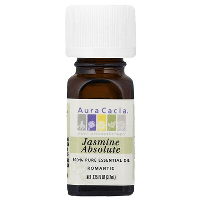 Aura Cacia, Aceite Esencial 100% Puro, Jazmín Absoluto, .125 fl oz (3.7 ml)