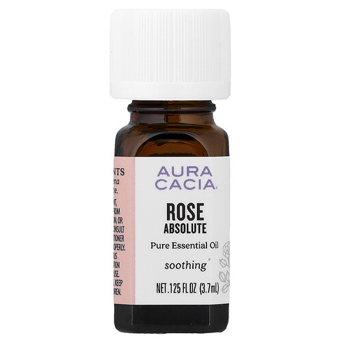 Aura Cacia, Pure Essential Oil, Rose Absolute, 0.125 fl oz (3.7 ml)