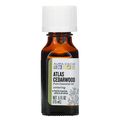 

Aura Cacia Pure Essential Oil, Atlas Cedarwood, .5 fl oz (15 ml)