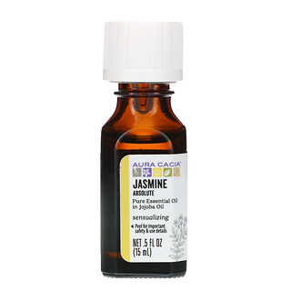 Aura Cacia, Pure Essential Oil, Jasmine Absolute, 0.5 fl oz (15 ml)
