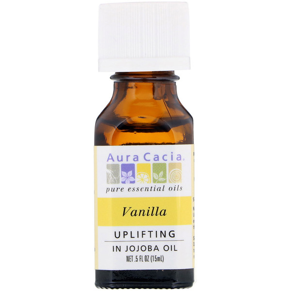 Aura Cacia, Pure Essential Oils, Vanilla, Uplifting, .5 fl oz (15 ml)