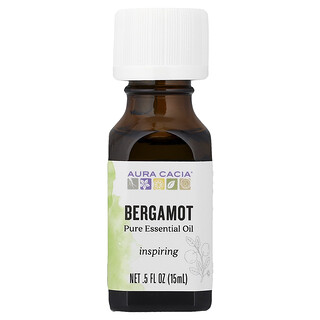 Aura Cacia, Pure Essential Oil, Bergamot, 0.5 fl oz (15 ml)