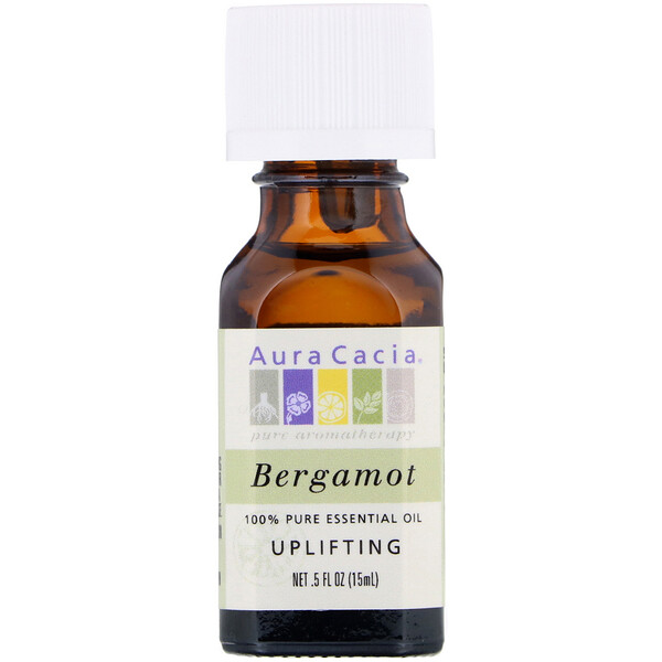 Aura Cacia‏, 100% Pure Essential Oil, Bergamot, .5 fl oz (15 ml)