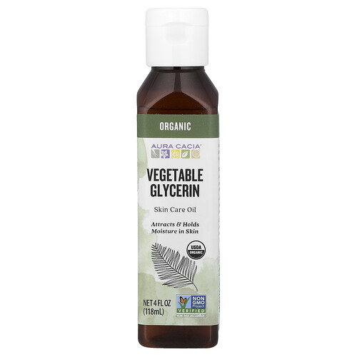Aura Cacia, Aceite orgánico para el cuidado de la piel, Glicerina vegetal, 118 ml (4 oz. líq.)