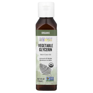 Aura Cacia, Huile de soin biologique pour la peau, Glycérol végétal, 118 ml