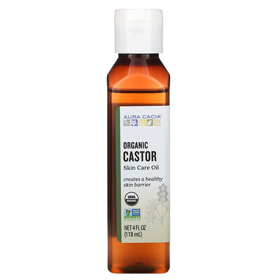 Купить Aura Cacia Skin Care Oil, Organic Castor, 4 fl oz (118 ml)