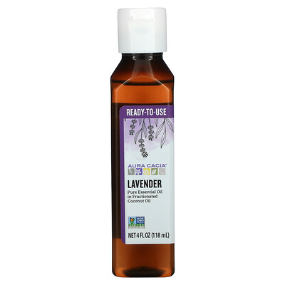 Купить Aura Cacia Pure Essential Oil, Lavender, 4 fl oz (118 ml)